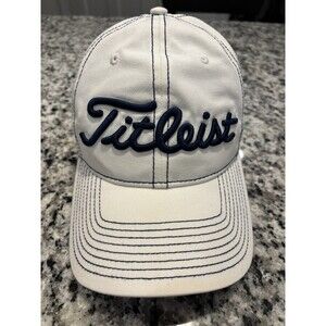 Titleist Hat Cap Strapback White Blue Embroidered Golf New Era FootJoy Mens